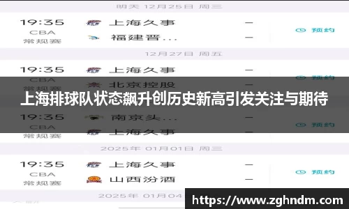 上海排球队状态飙升创历史新高引发关注与期待