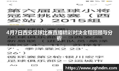 4月7日西安足球比赛直播精彩对决全程回顾与分析