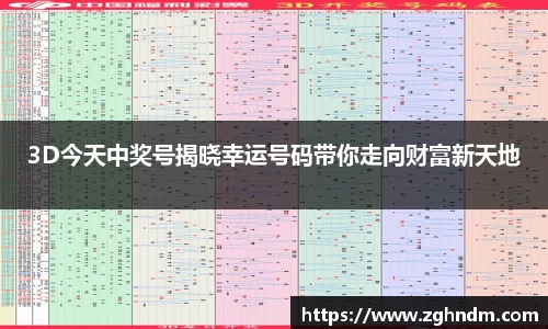 3D今天中奖号揭晓幸运号码带你走向财富新天地